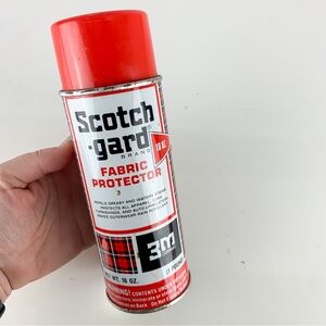 Vintage Red White Scotchgard Guard Holiday Display Only Decor Fabric Protector